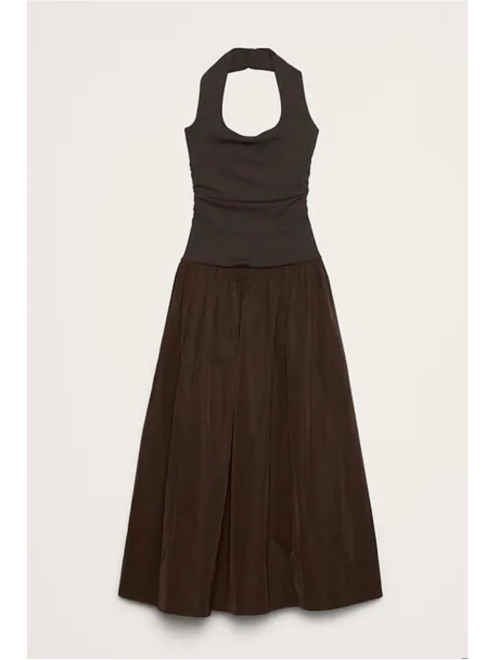 NWT! Banana Republic Jersey & Taffeta Mixed Media Halter Maxi Dress Size XS - Picture 4 of 6